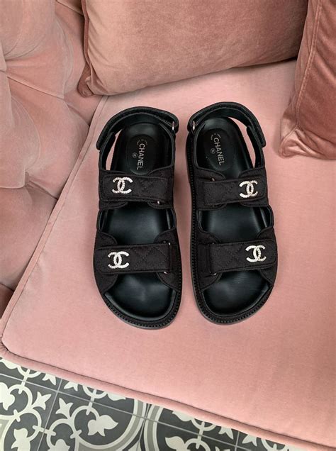 pink and purple chanel sandals|Chanel sandals with straps.